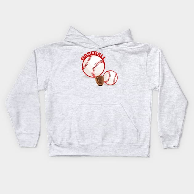 Baseball Kids Hoodie by teedesign20